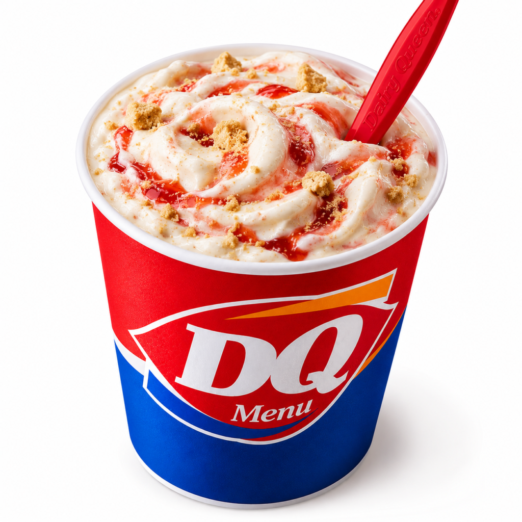 Dipped Strawberry Cheesecake Blizzard Treat